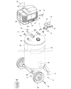 Page A Diagram and Parts List for 919-16644 Type 2 Black and Decker Compressor